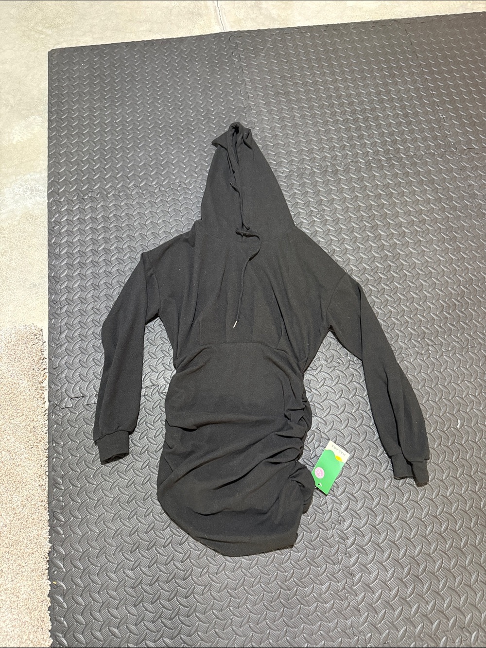 HALARA Black Hooded Longline Dress with hood and ears LARGE NEW